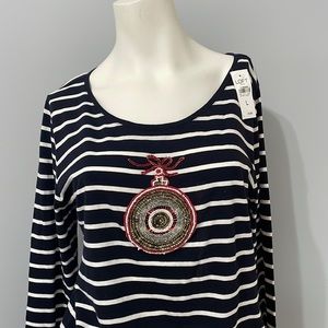 LOFT long sleeved Christmas top, NWT. NEW, size L. Bundle & Save! Or make offers